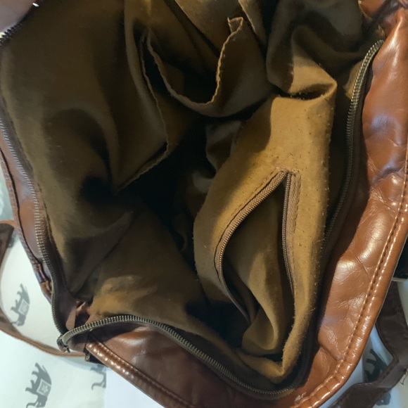 Denim patchwork saddle bag/ backpack - Picture 3 of 4